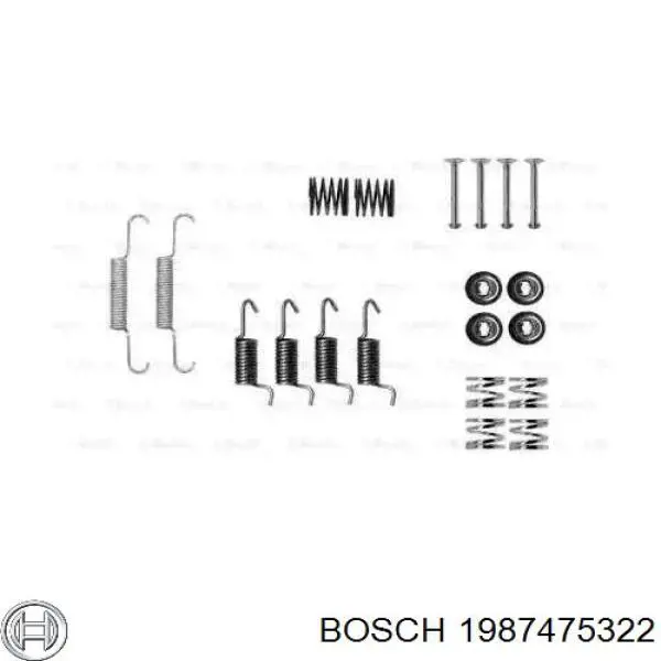 Монтажный комплект задних барабанных колодок 1987475322 Bosch