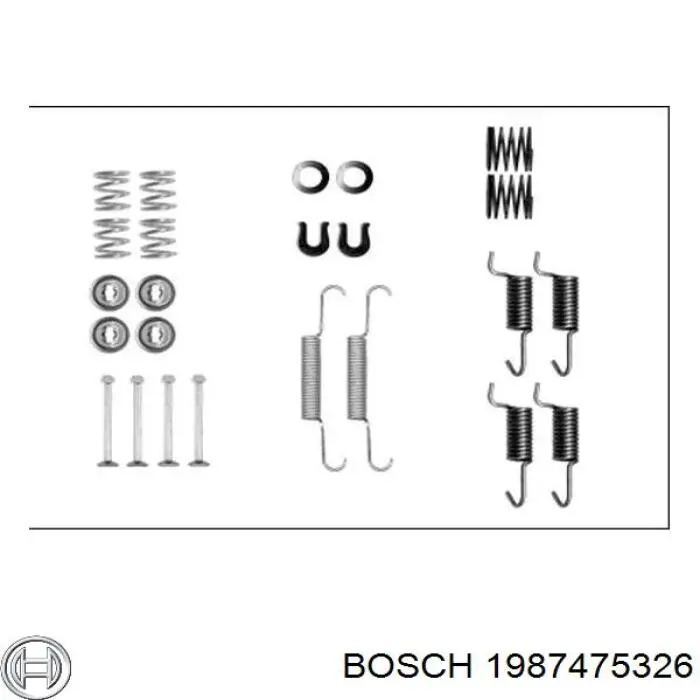 Монтажный комплект задних барабанных колодок 1987475326 Bosch