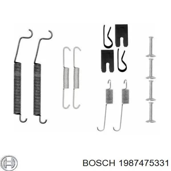 Монтажный комплект задних барабанных колодок 1987475331 Bosch