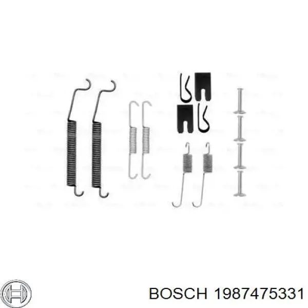 Монтажный комплект задних барабанных колодок Bosch 1987475331