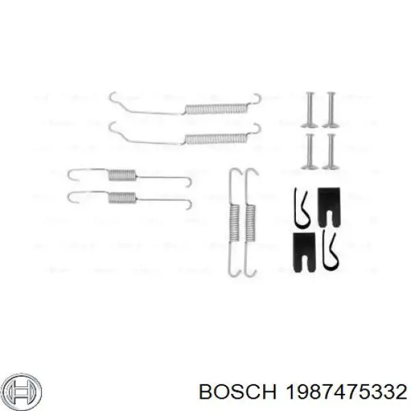 Монтажный комплект задних барабанных колодок 1987475332 Bosch