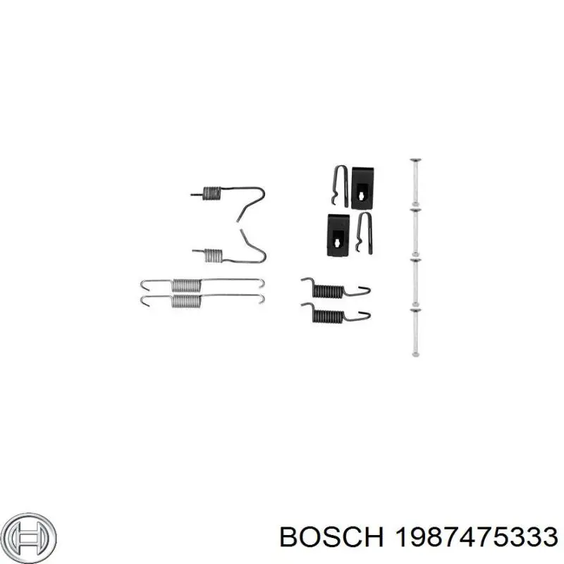 Ремкомплект тормозных колодок Bosch 1987475333 цена, от 6.86 USD