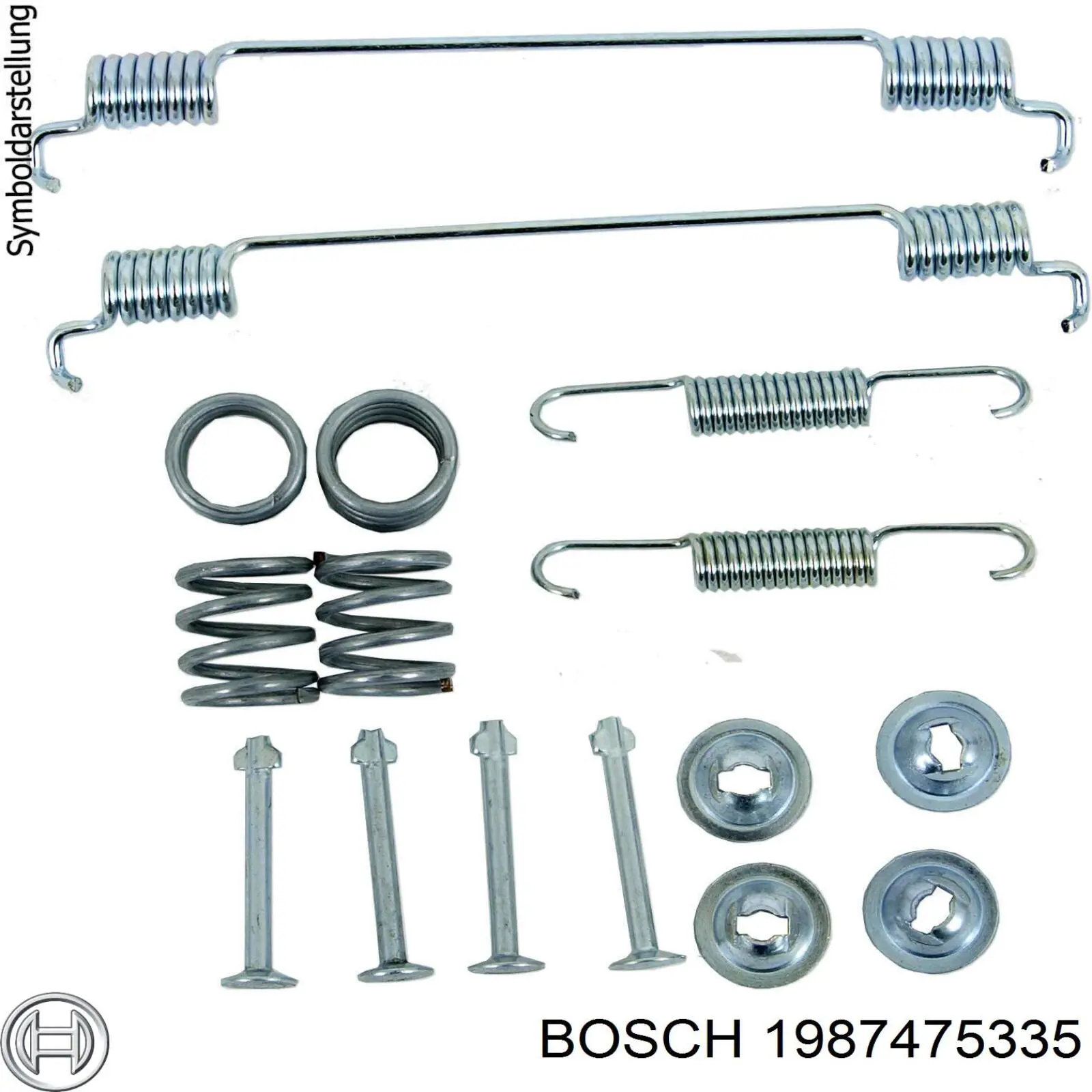 Монтажный комплект задних барабанных колодок 1987475335 Bosch