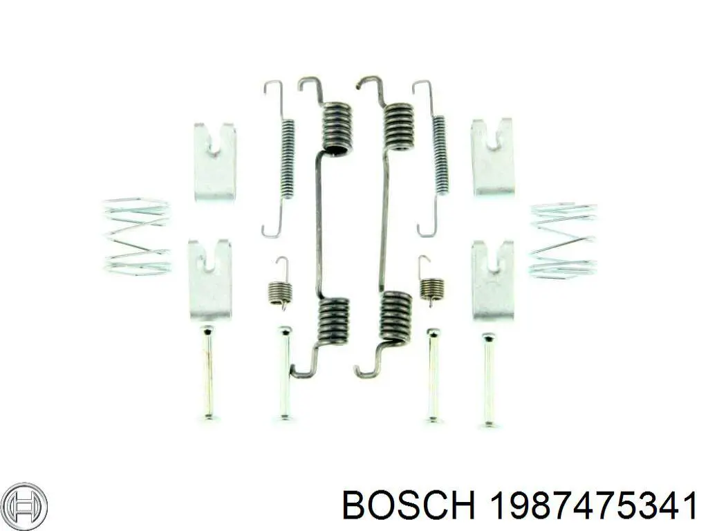 Ремкомплект тормозов задних Bosch 1987475341 цена, от 11.24 USD