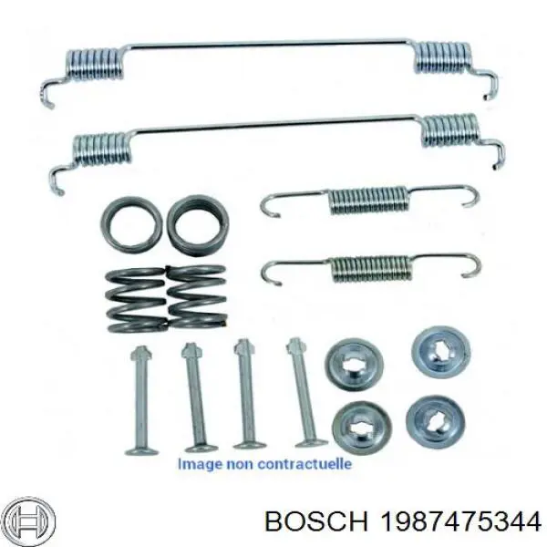 Монтажний комплект задніх барабанних колодок 1987475344 Bosch