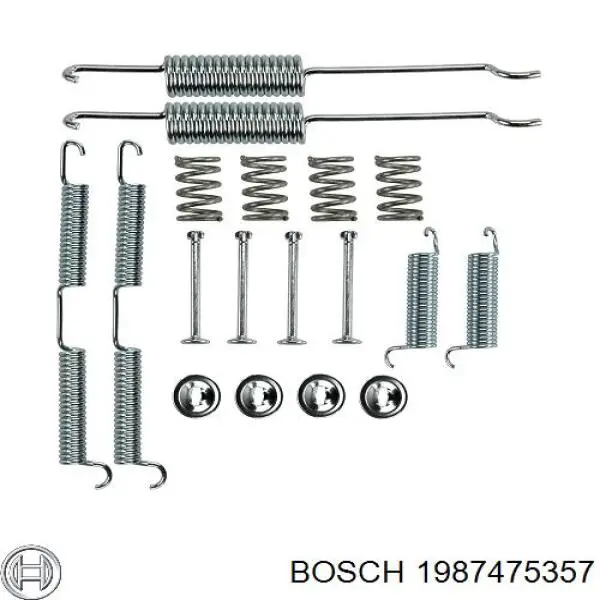 Монтажный комплект задних барабанных колодок 1987475357 Bosch