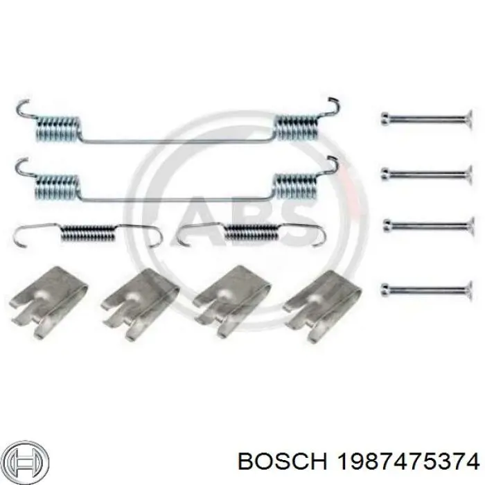 1987475374 Bosch ремкомплект тормозов задних