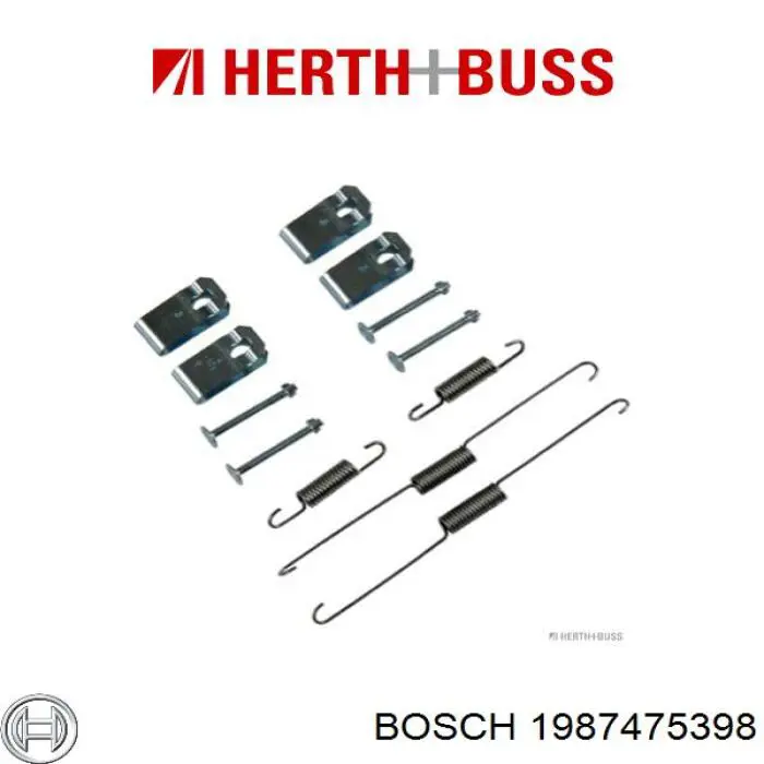 Ремкомплект тормозов задних Bosch 1987475398