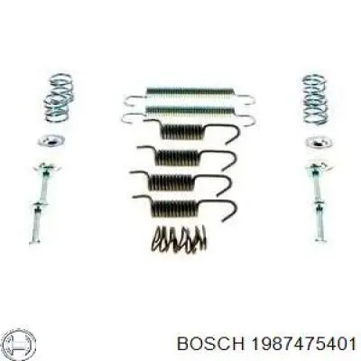 Установочный комплект задних барабанных колодок Bosch 1987475401 цена, от 10.37 USD