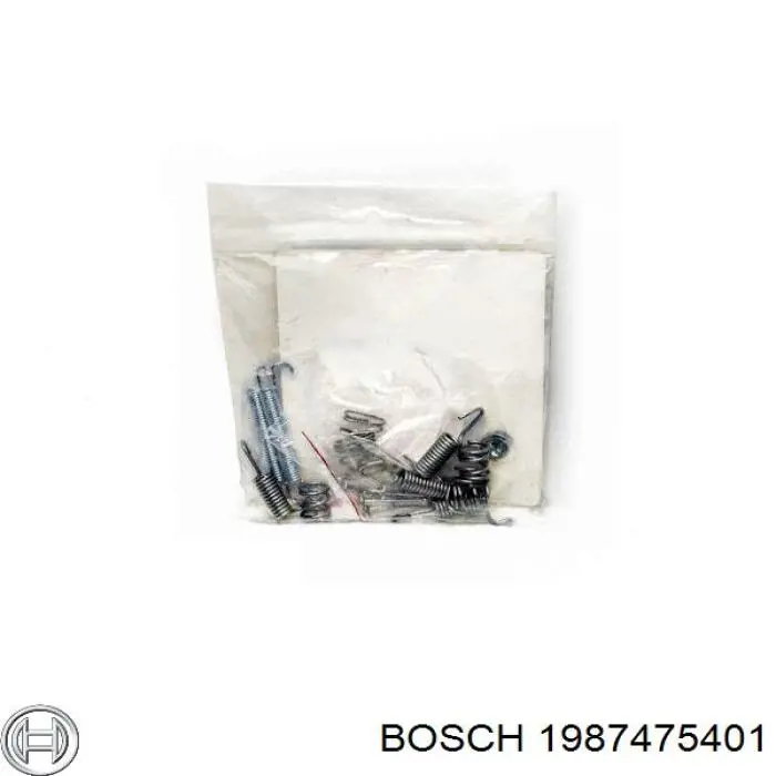 Купить 1987475401 Bosch Монтажный комплект задних барабанных колодок