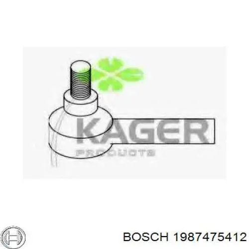 Монтажный комплект задних барабанных колодок 1987475412 Bosch