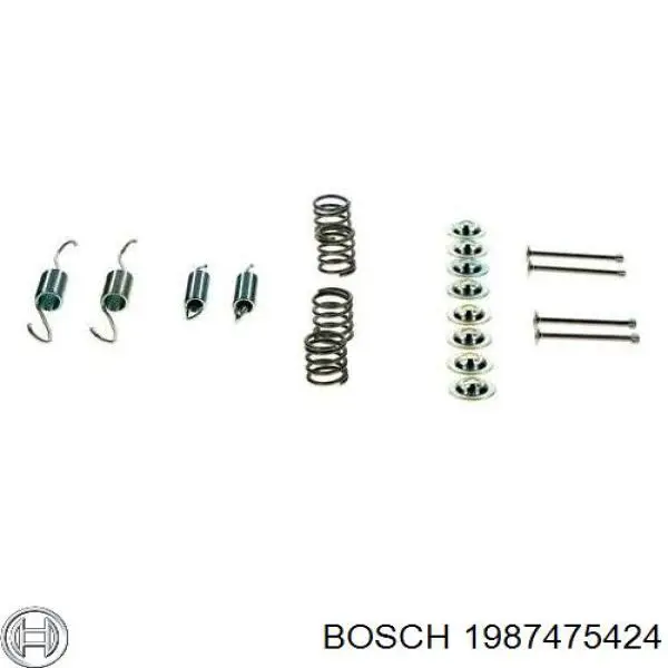 Kit de montaje, zapatas de freno traseras 1987475424 Bosch