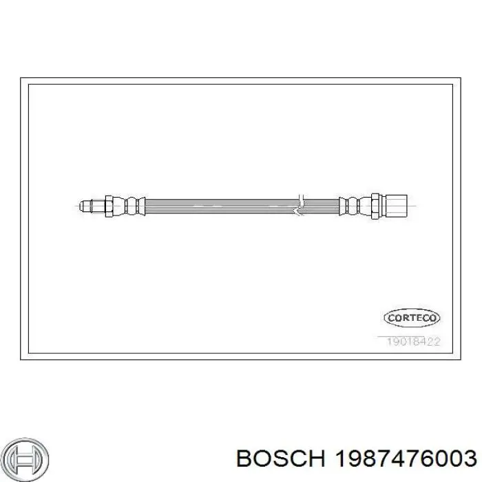 Tubo flexible de frenos trasero 1987476003 Bosch