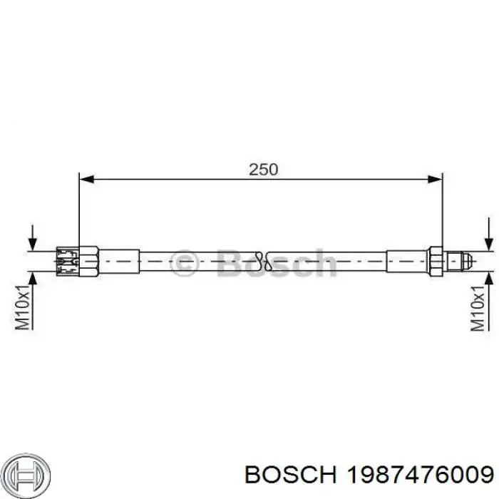 Задний тормозной шланг 1987476009 Bosch