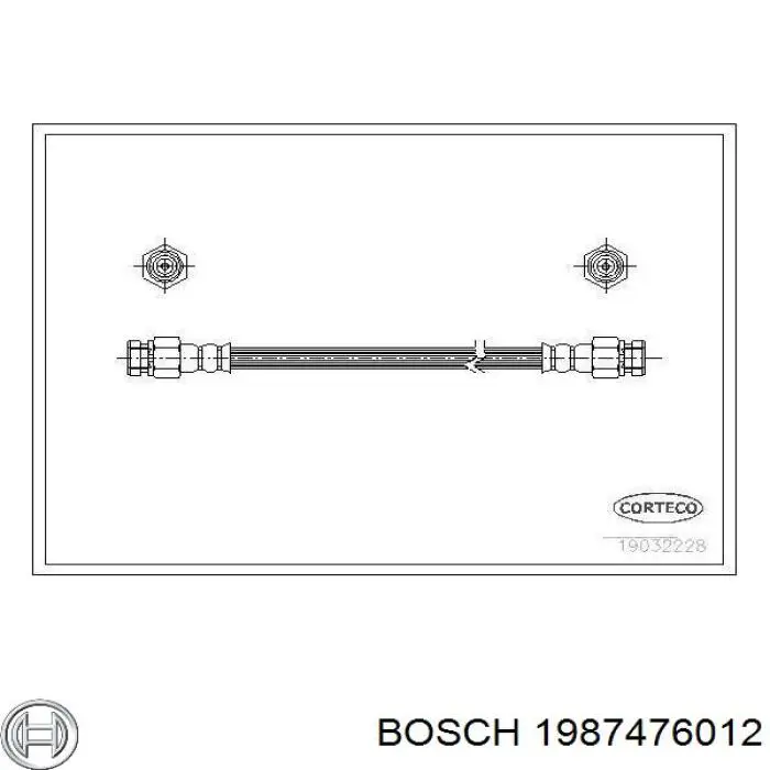 Tubo flexible de frenos trasero 1987476012 Bosch