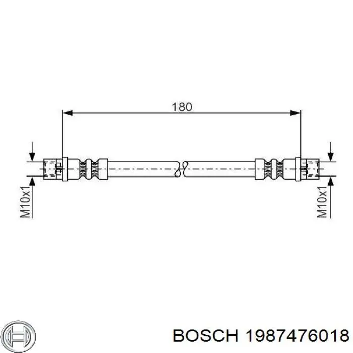 1987476018 Bosch шланг тормозной задний