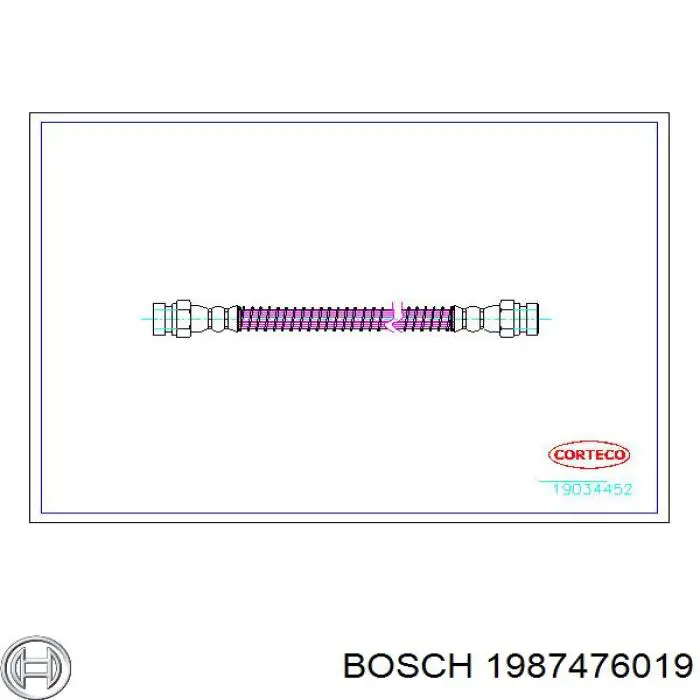 Шланг тормозной задний, правый Bosch 1987476019 цена, от 12.45 USD