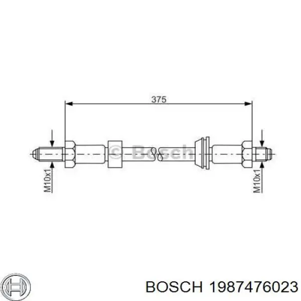 Шланг тормозной передний 1987476023 Bosch