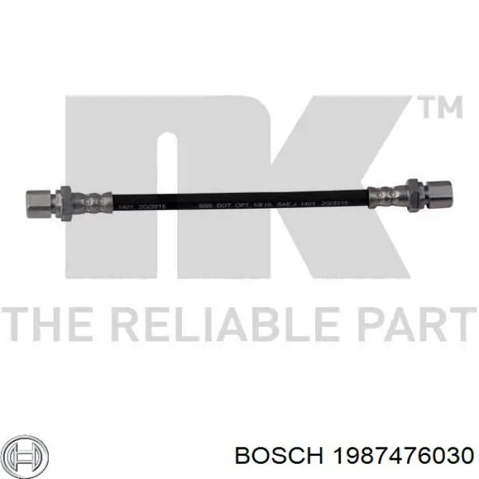 Задний тормозной шланг 1987476030 Bosch