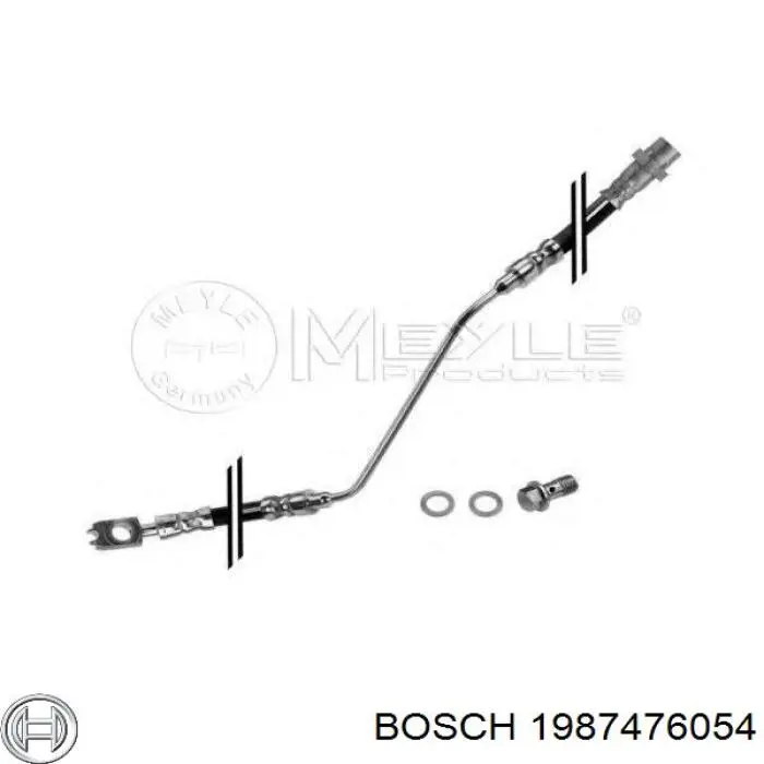 1987476054 Bosch Шланг тормозной задний левый