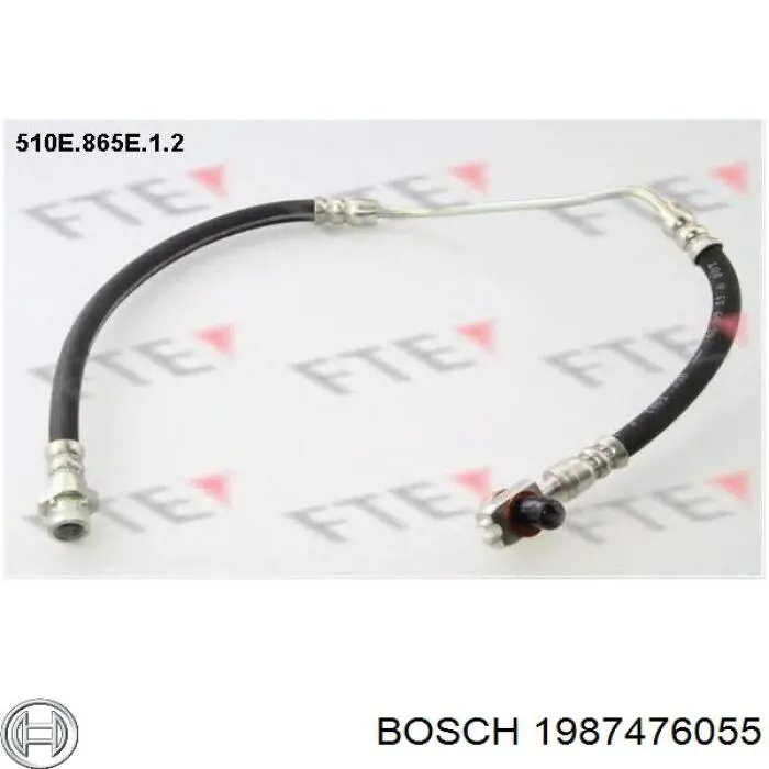 1987476055 Bosch Шланг тормозной задний правый