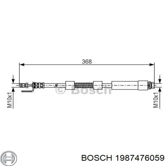 Шланг тормозной передний 1987476059 Bosch