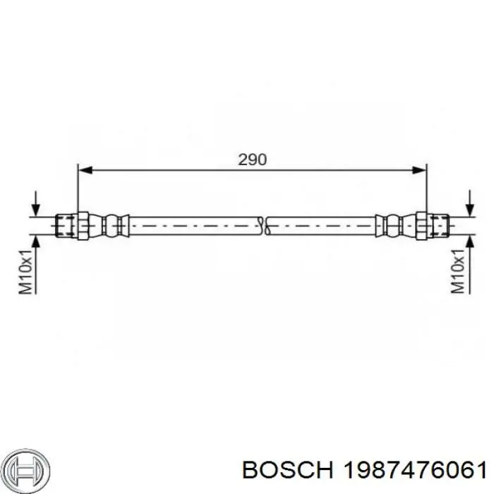 Шланг тормозной передний 1987476061 Bosch