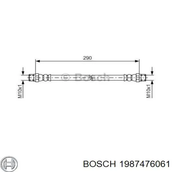 Latiguillo de freno delantero 1987476061 Bosch