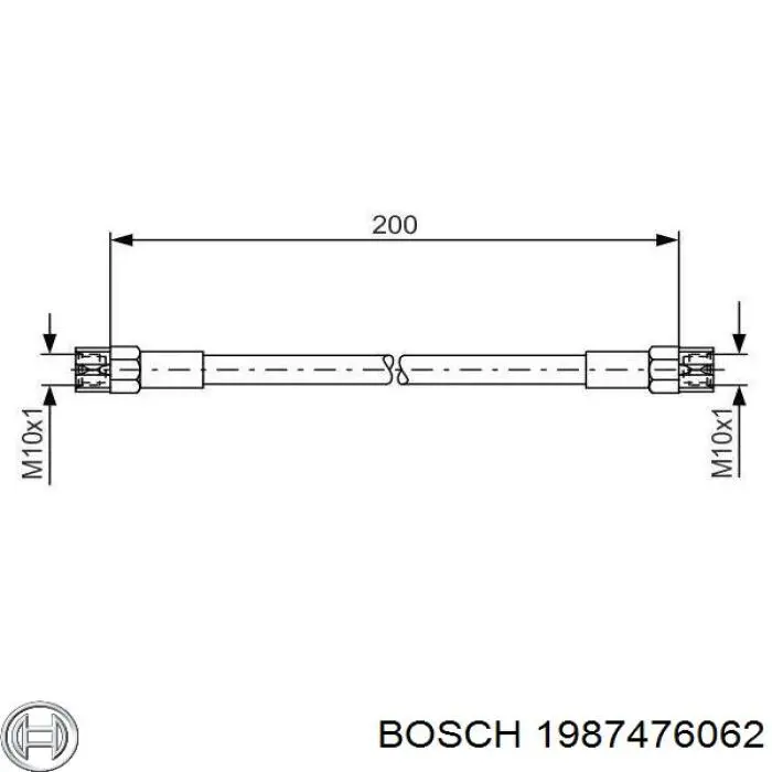 1987476062 Bosch шланг тормозной задний