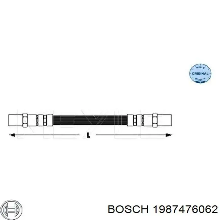 Tubo flexible de frenos trasero 1987476062 Bosch