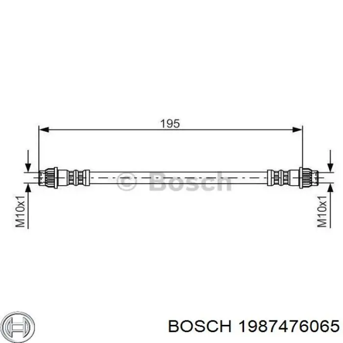 Шланг тормозной задний левый 1987476065 Bosch