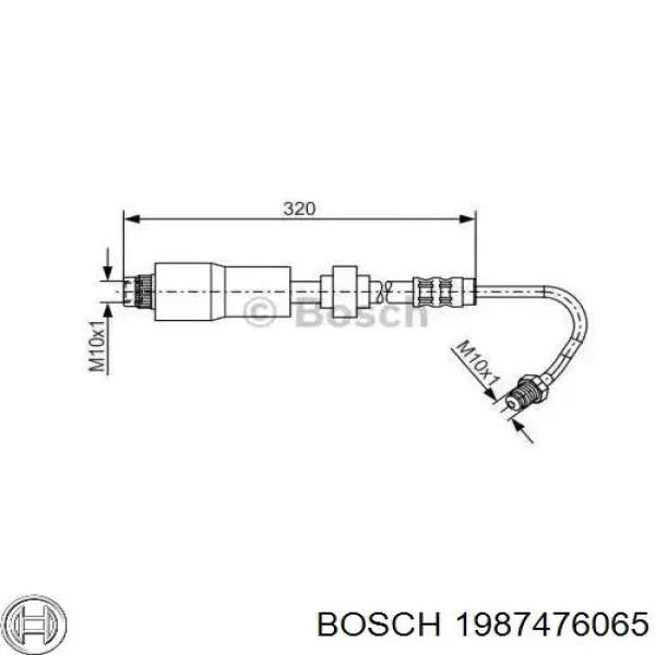 1987476065 Bosch Шланг тормозной задний левый