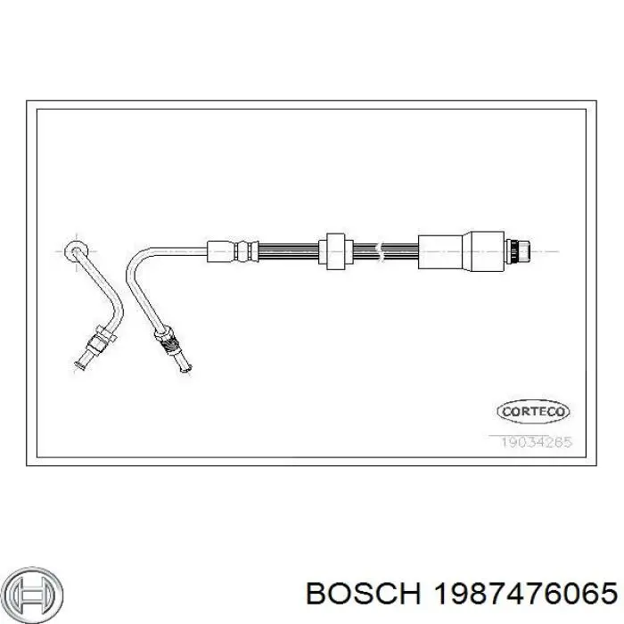 Tubo flexible de frenos trasero izquierdo 1987476065 Bosch