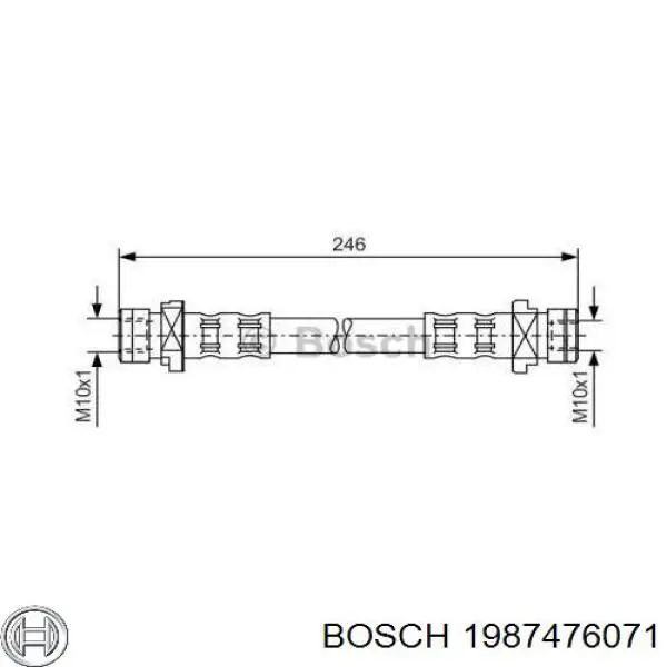 Задний тормозной шланг 1987476071 Bosch