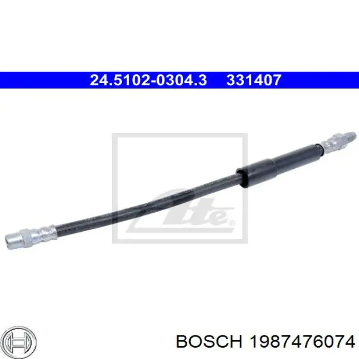 Купить 1987476074 Bosch Задний тормозной шланг