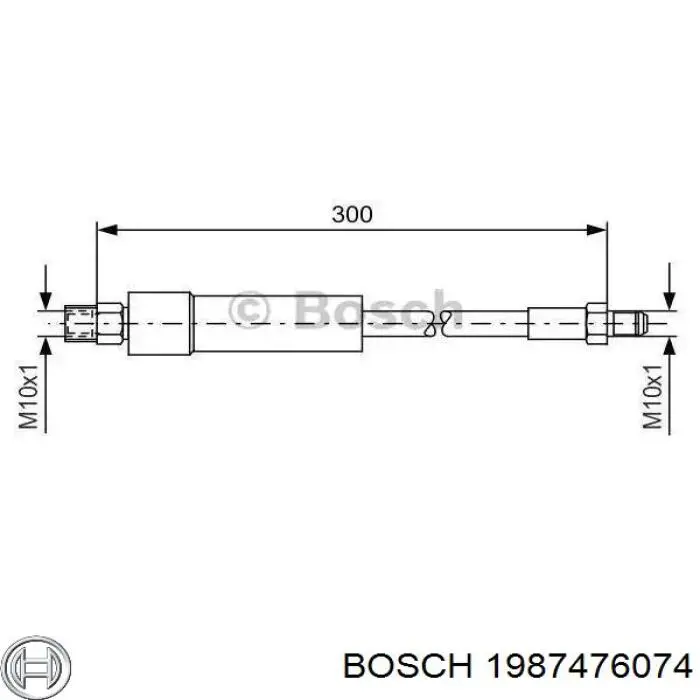 1987476074 Bosch шланг тормозной задний
