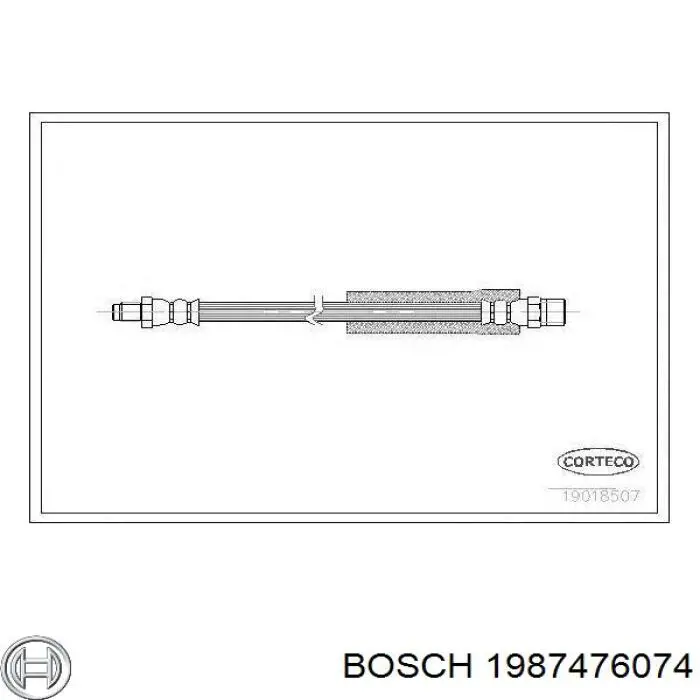 Тормозной шланг задний Bosch 1987476074 цена, от 8.26 USD