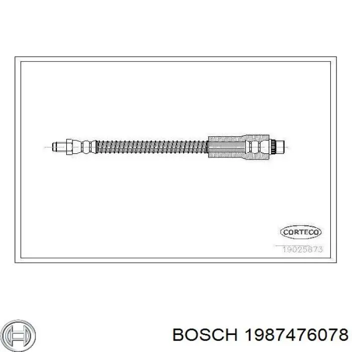 Шланг тормозной задний Bosch 1987476078