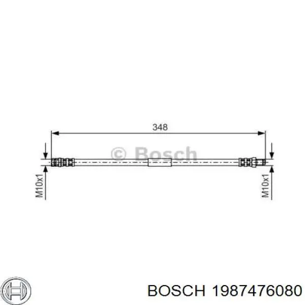 Задний тормозной шланг 1987476080 Bosch