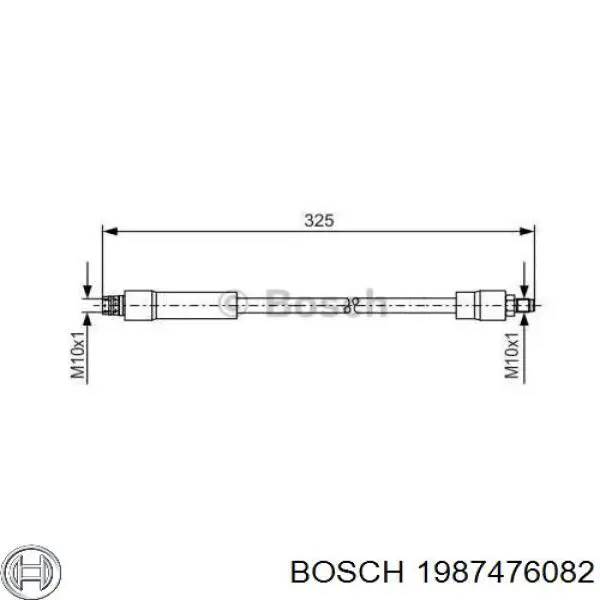 Шланг тормозной передний 1987476082 Bosch