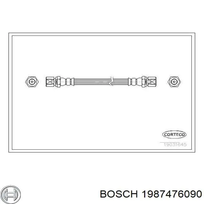 Задний тормозной шланг 1987476090 Bosch