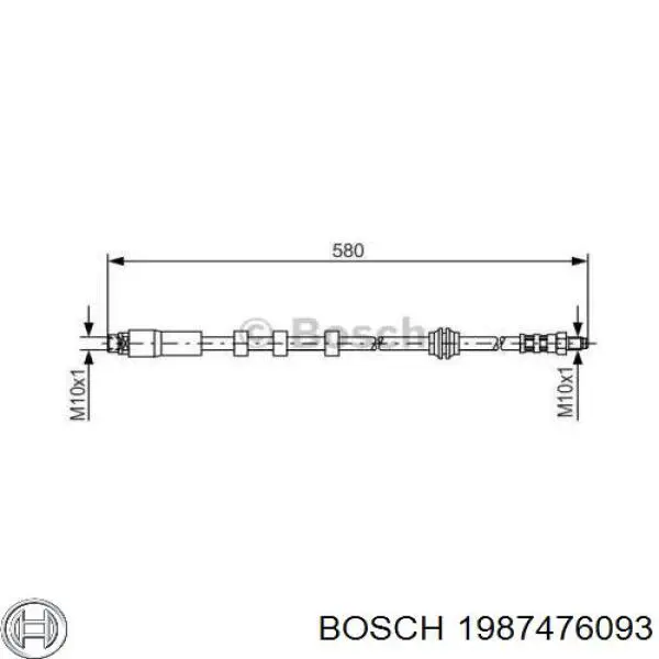 1987476093 Bosch шланг тормозной