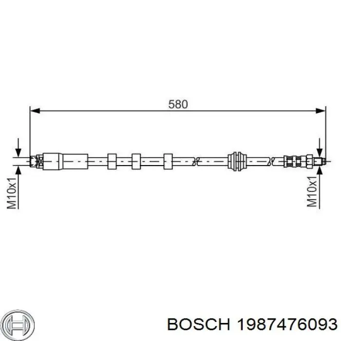 Tubo flexible de frenos 1987476093 Bosch