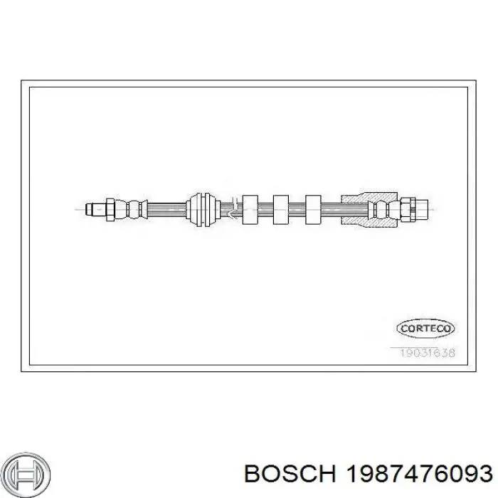 Шланг тормозной Bosch 1987476093 цена, от 16.96 USD
