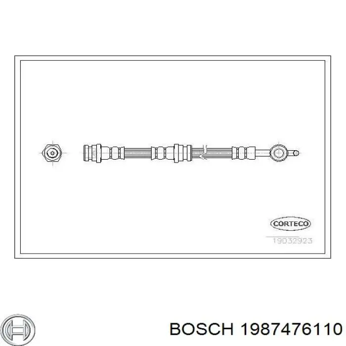 Шланг тормозной передний Bosch 1987476110 цена, от 15.72 USD