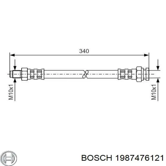 Задний тормозной шланг 1987476121 Bosch