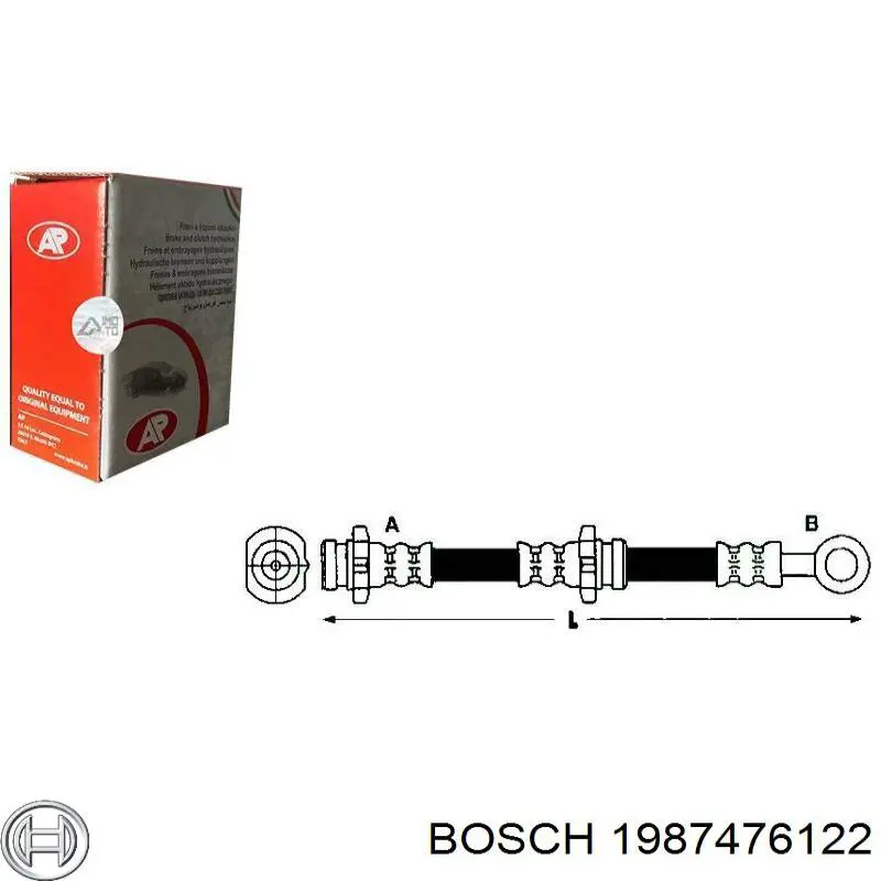 Шланг тормозной задний правый 1987476122 Bosch