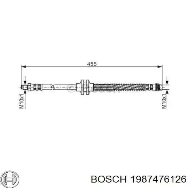 1987476126 Bosch шланг тормозной передний