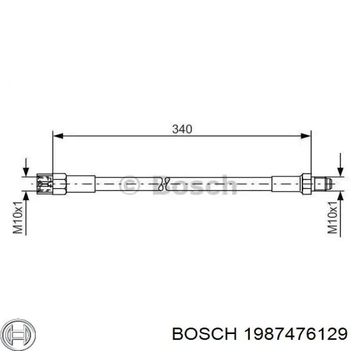 Шланг тормозной передний 1987476129 Bosch