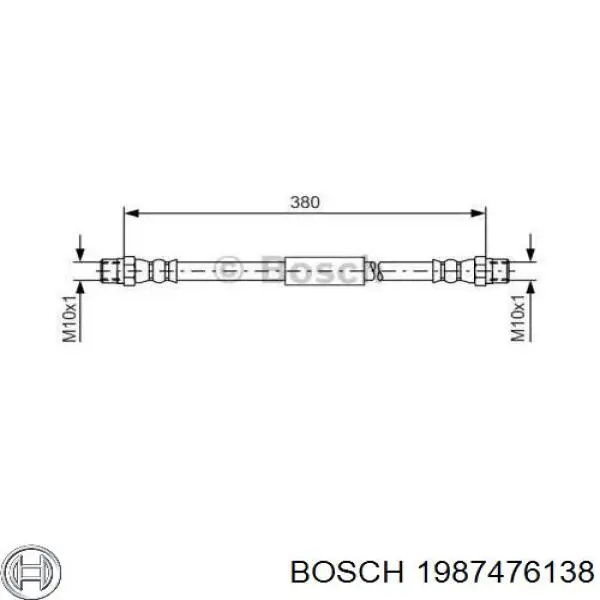 Шланг тормозной передний 1987476138 Bosch